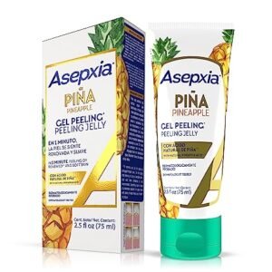 Asepxia Face Peel, Facial Exfoliator Peeling Jelly with Natural Pineapple Enzyme, Non-Abrasive Gentle, Hydrating, Cleansing & Exfoliating Gel-Based Skin Care, 2.5 ounce